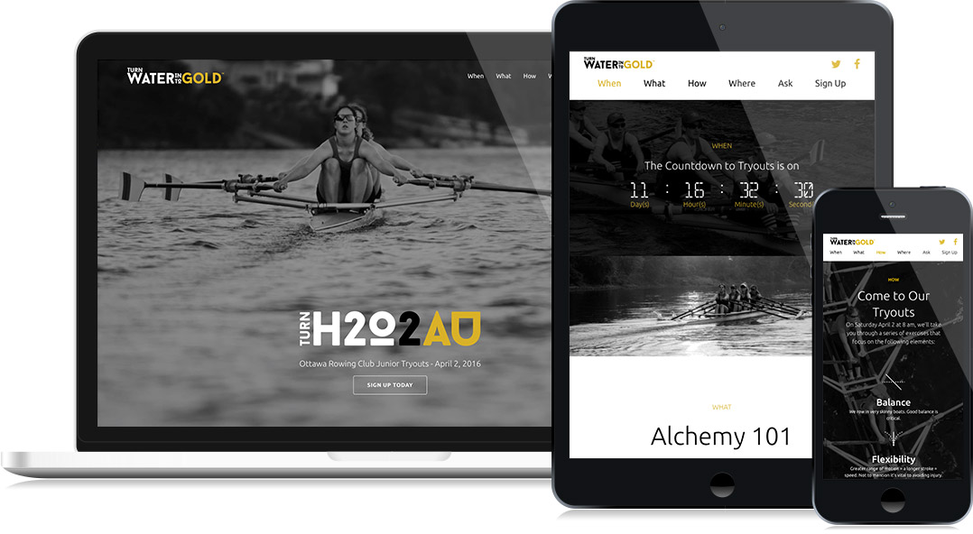 Turn Water To Gold - Web Design