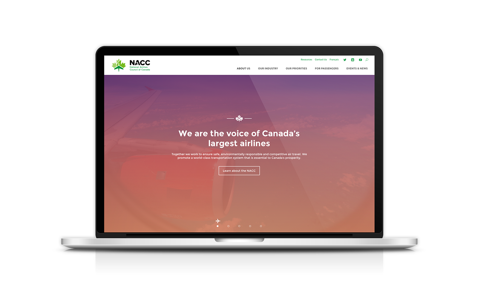 National Airlines Council of Canada - Website Design