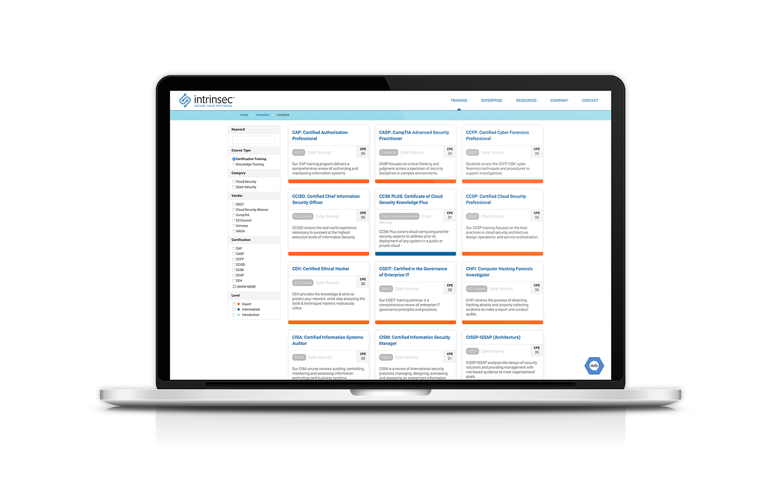 Intrinsec - Website Responsive Design