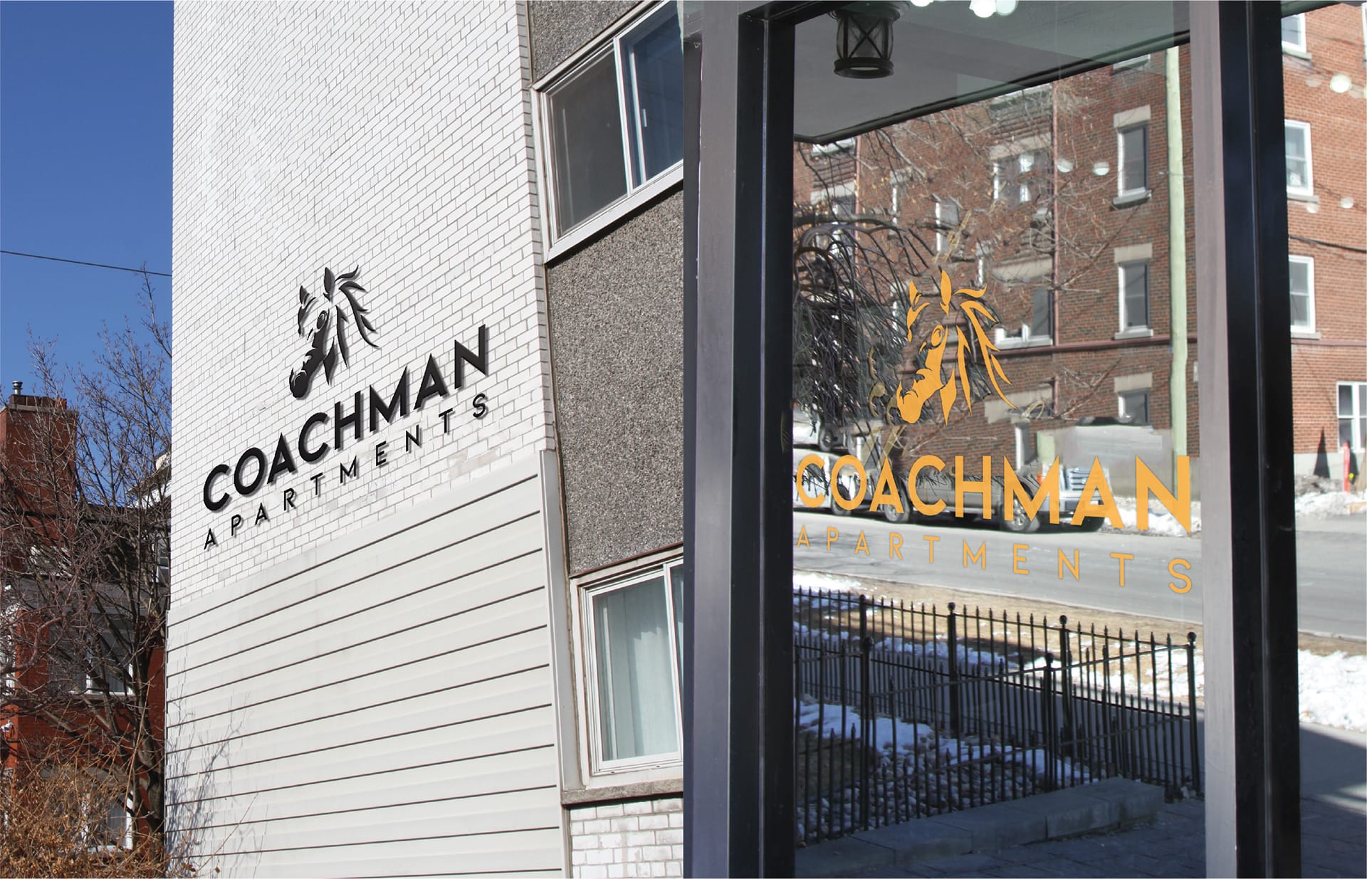 Coachman Logo Design - Building & Window Sign