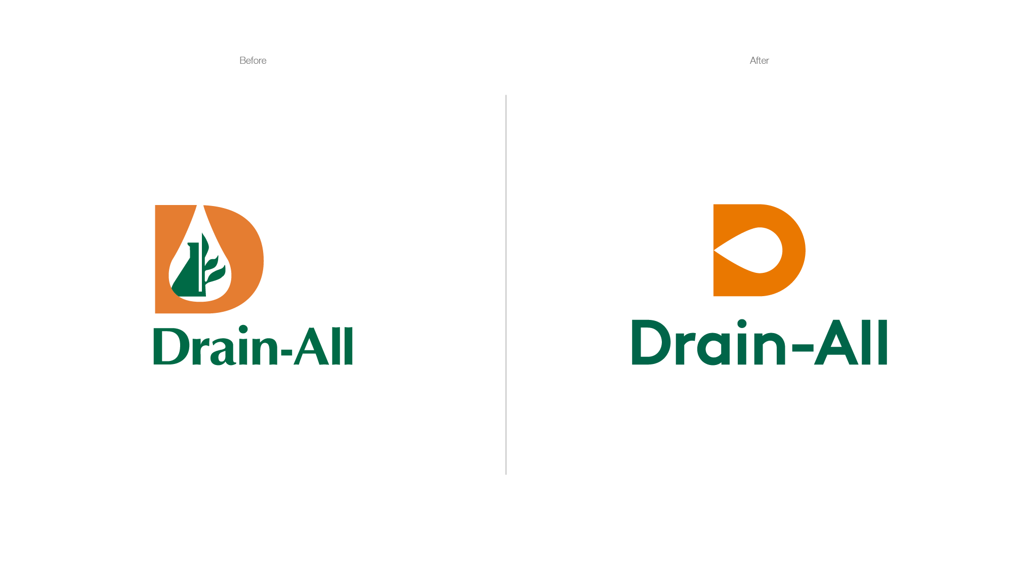Drain-All - Logo Before and After