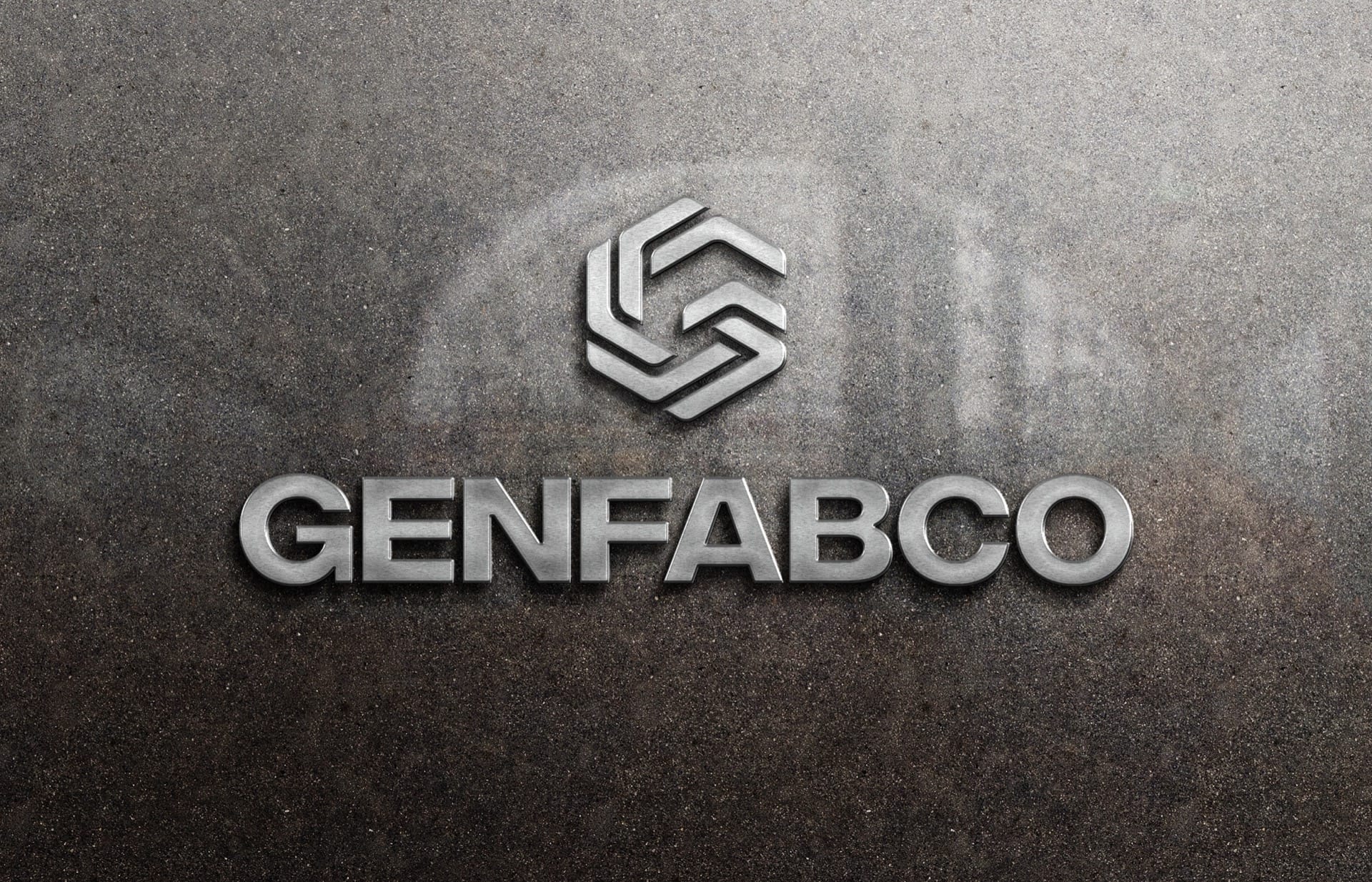 Genfabco - Brushed Metal Logo Design