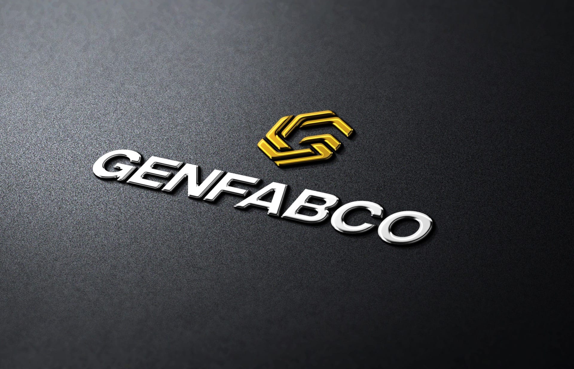 Genfabco - Metallic Badge Logo Design