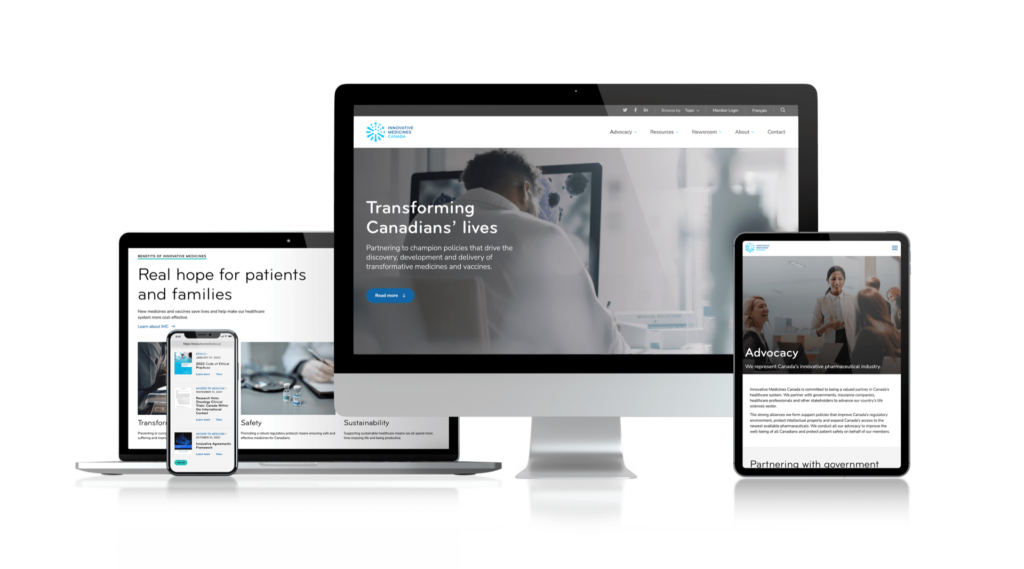 Innovative Medicines Canada – New Website Design