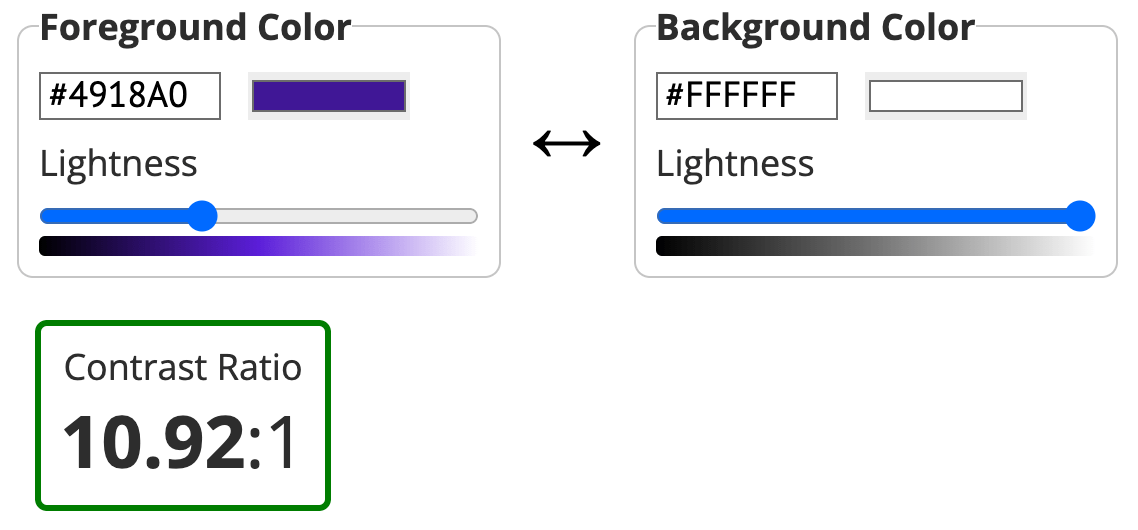 A screen capture of Web AIM showing the contrast between purple and white