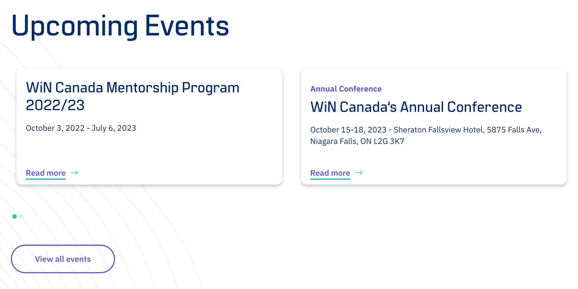 Example 2 of Latest Items on a national association website design
