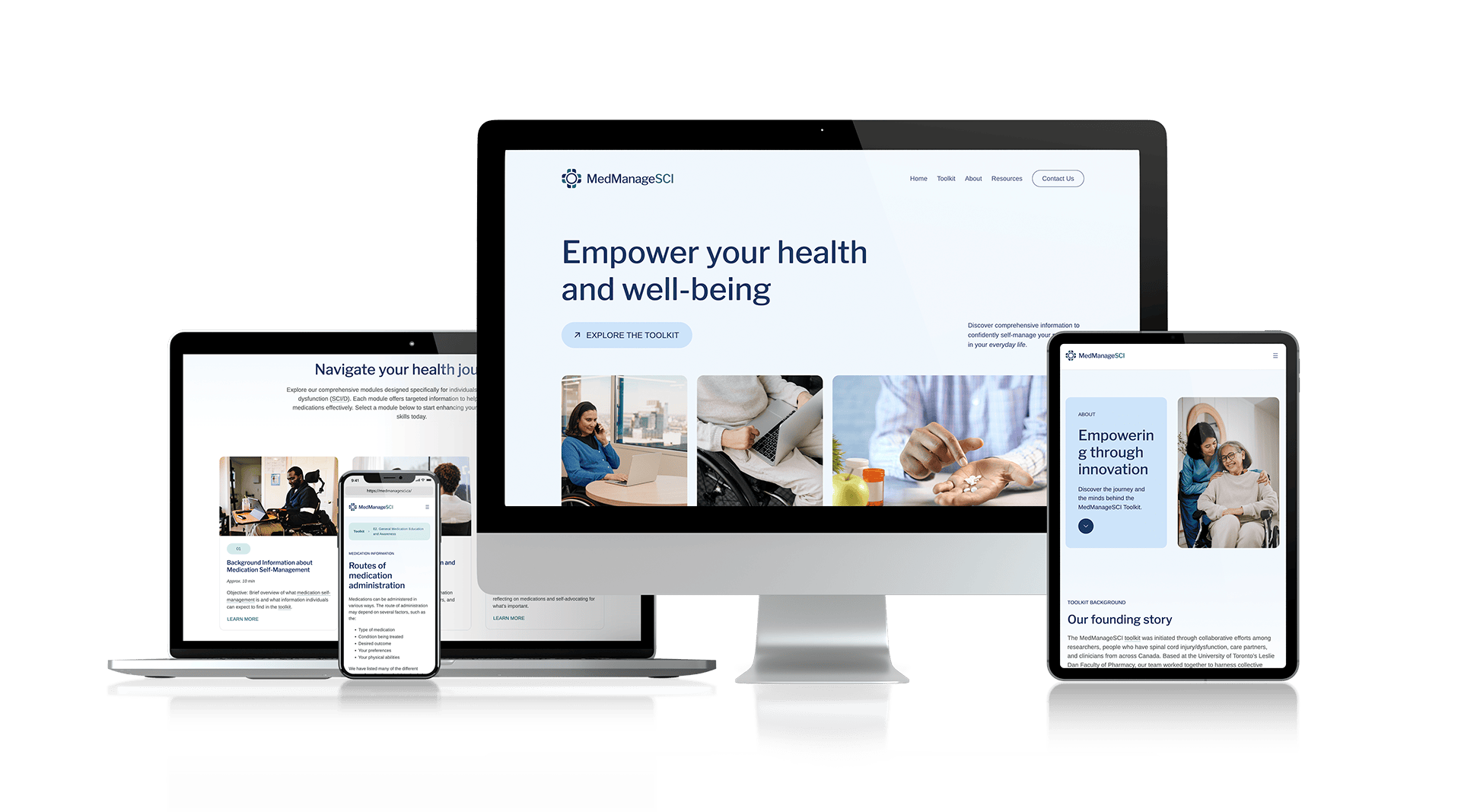 MedManageSCI - Responsive Website Design